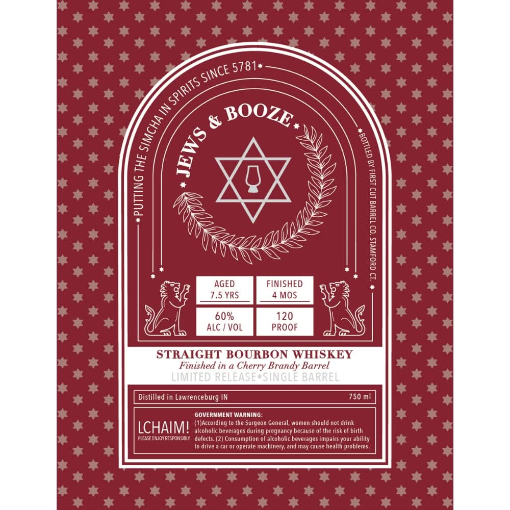 Jews & Booze 7.5 Year Bourbon Finished in a Cherry Brandy Barrel