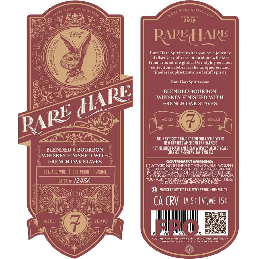 Rare Hare 7 Year Old Bourbon Finished with French Oak Staves