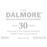 The Dalmore 30 Year Old Graham’s 1994 Single Harvest Tawny Port Cask