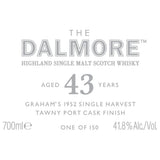 The Dalmore 43 Year Old Graham’s 1952 Single Harvest Tawny Port Cask