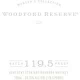Woodford Reserve Batch Proof Whiskey  119.5