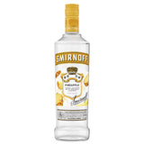 Smirnoff Pineapple-flavored vodka bottle on a white background